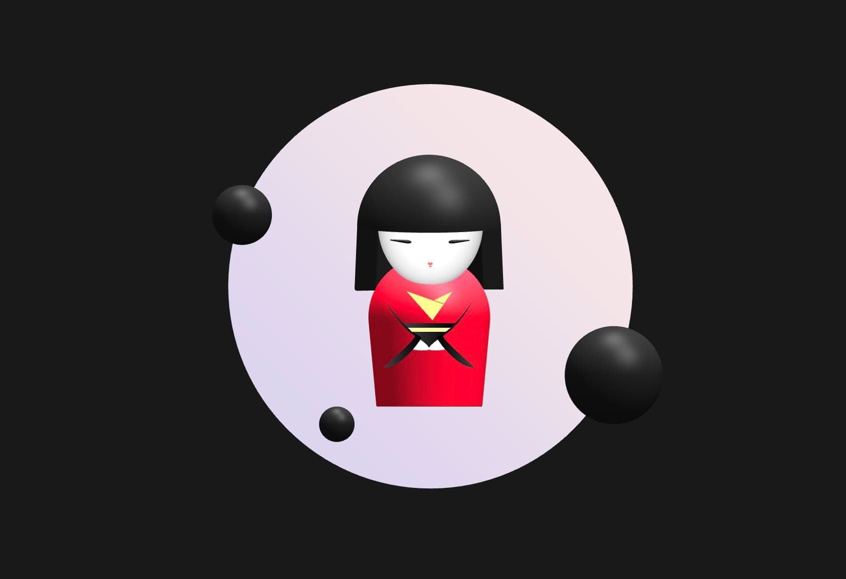 3D character done with Spline 3D