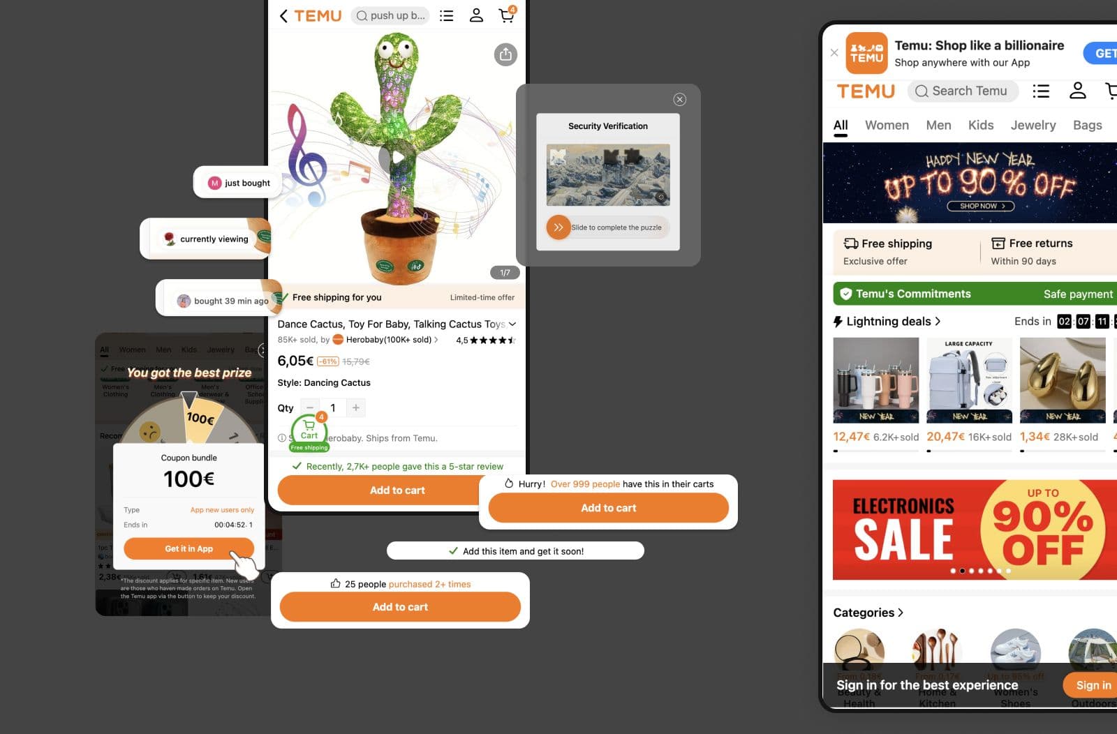 Temu user experience