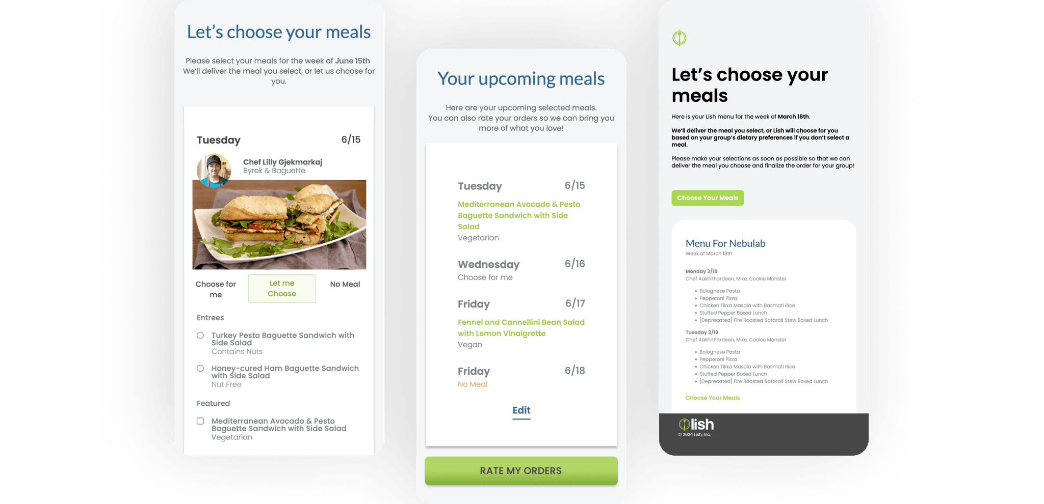 Lish meals choice