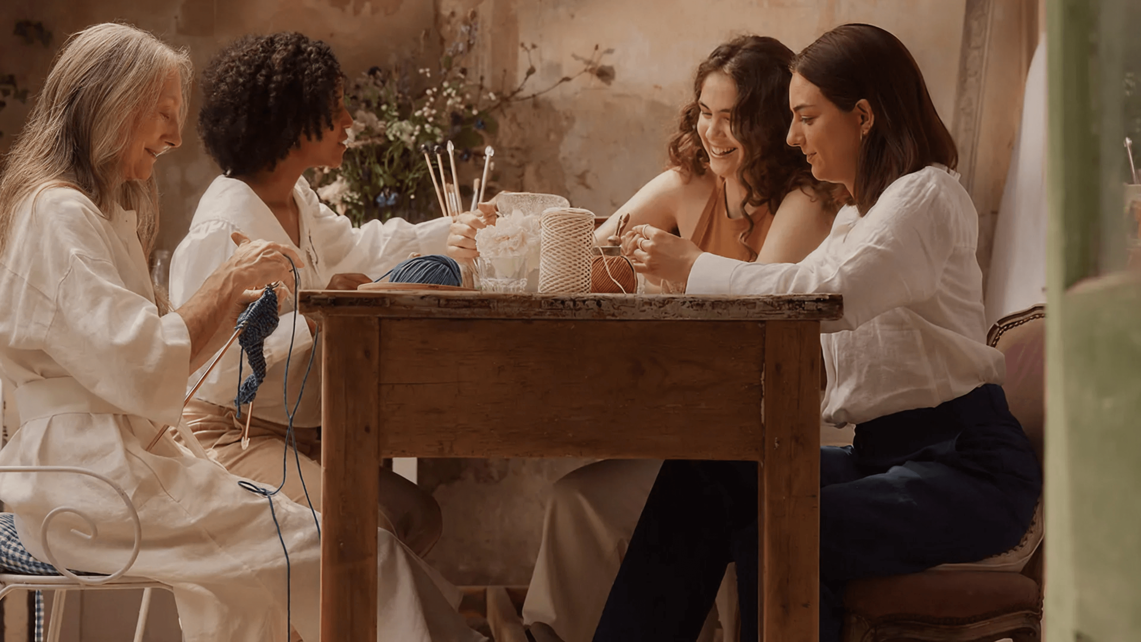 Women sitting at the table