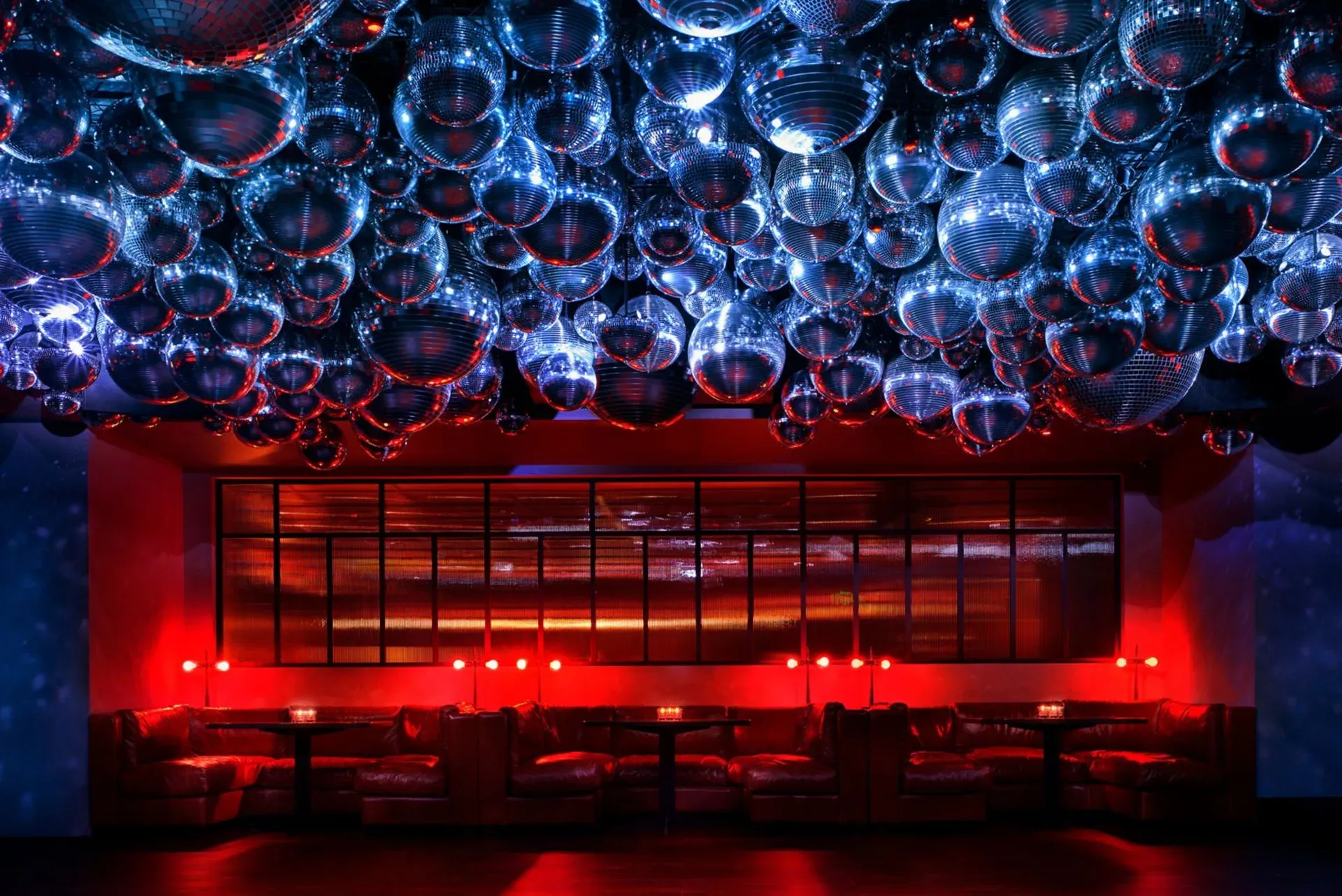 The Sunset dancefloor under its ceiling of mirror balls