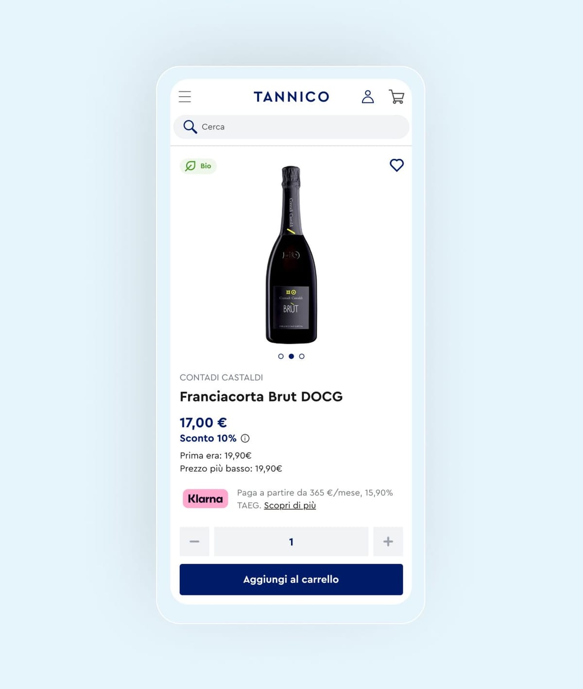 Tannico Mobile Product Page