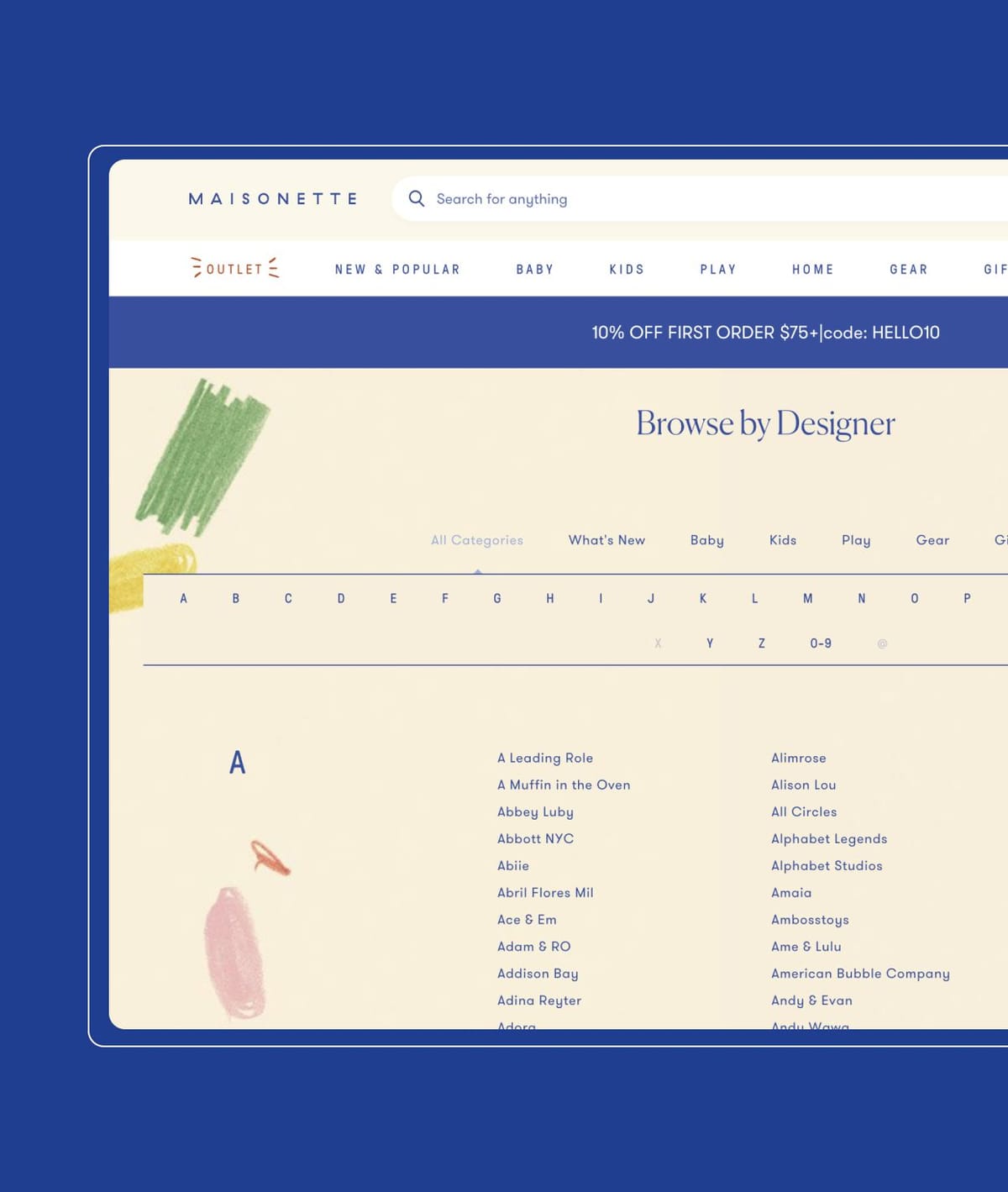 Maisonette Brands directory